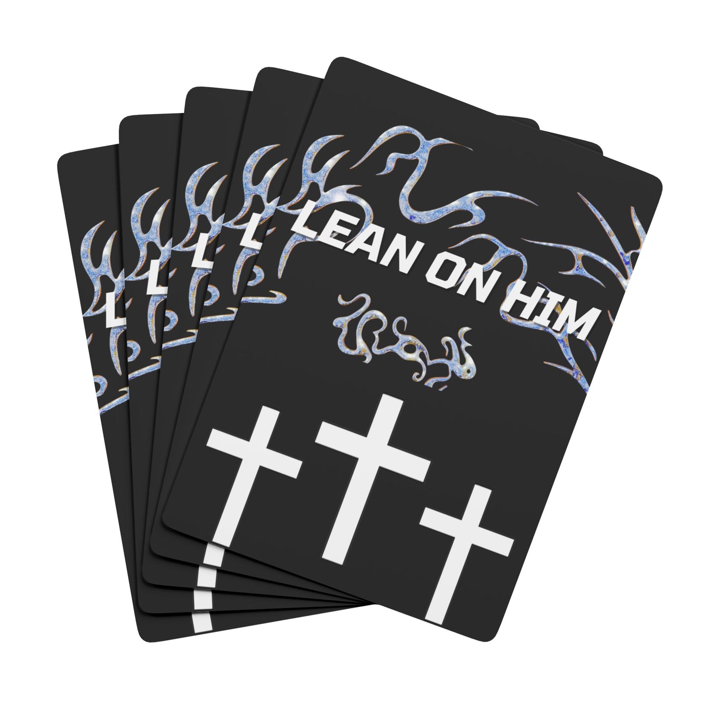 "LEAN ON HIM" POKER PLAYING CARDS SET