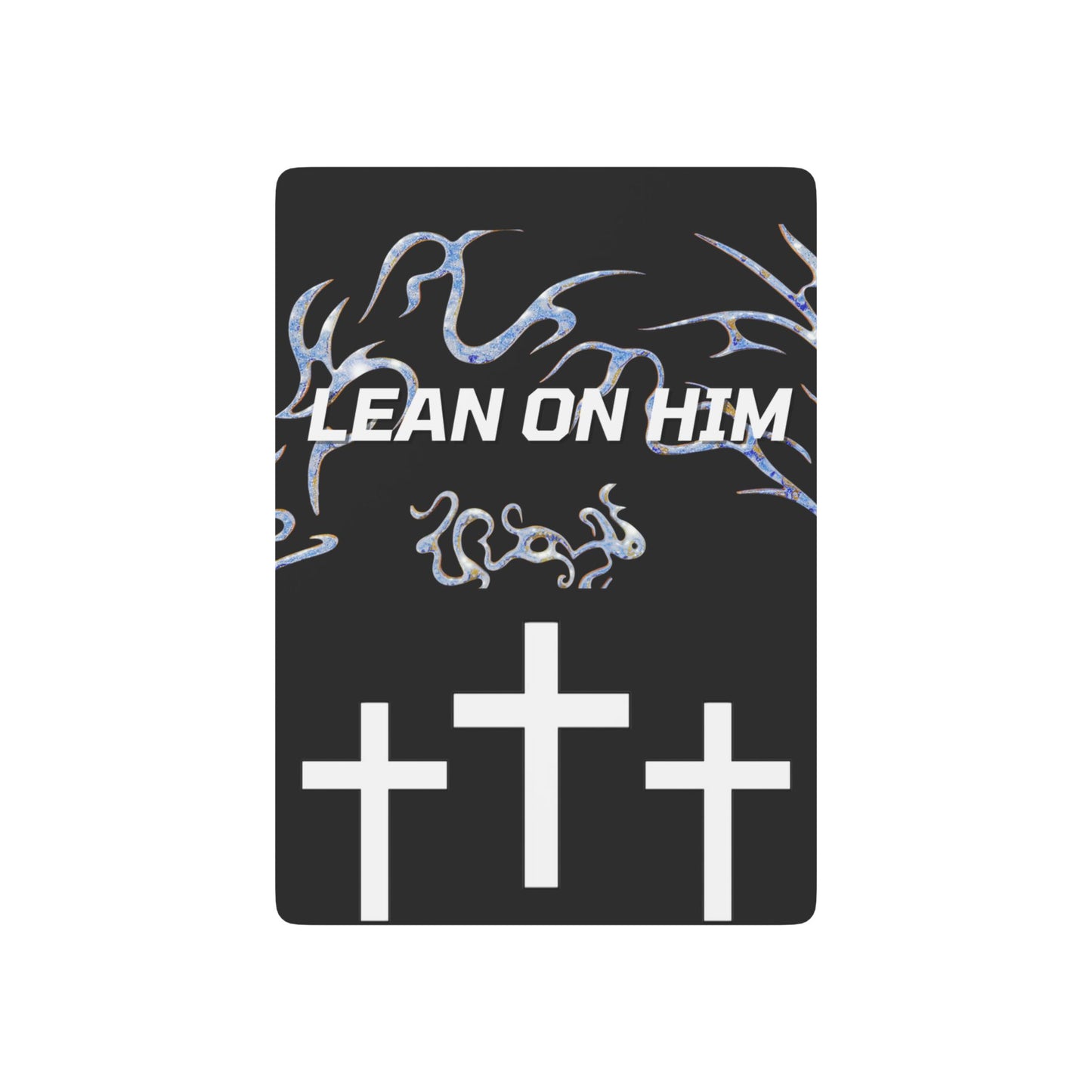"LEAN ON HIM" POKER PLAYING CARDS SET