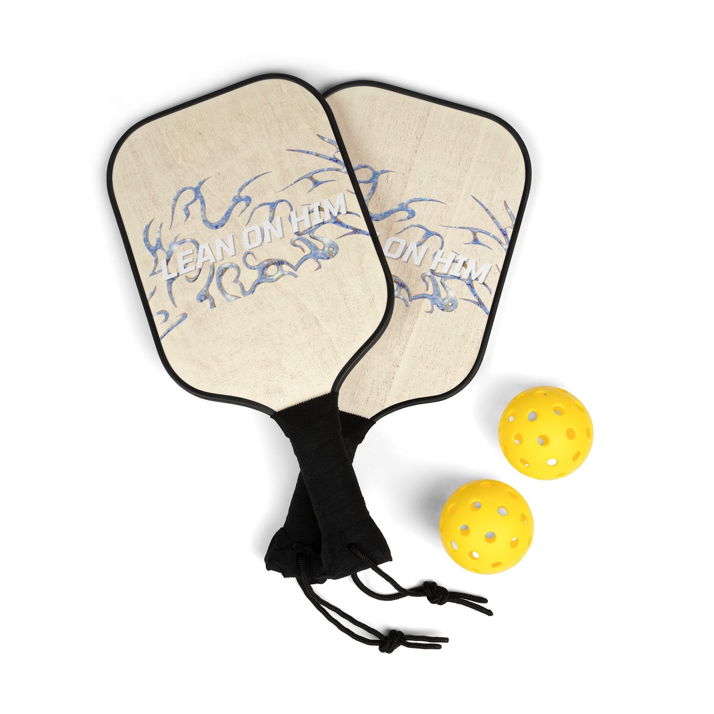 "LEAN ON HIM" PICKLE BALL PADDLE SET