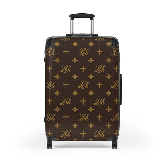 LEAN ON HIM MONOGRAM ROLLING SUITCASE
