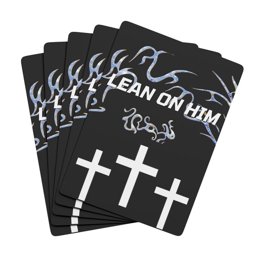 "LEAN ON HIM" POKER PLAYING CARDS SET